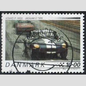 FRIM�RKER DANMARK | 2006 - AFA 1472 - Klassiske racerbiler - 10,00 Kr. Jaguar E - Pragt Stemplet Kalundborg