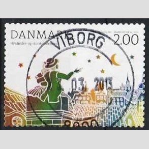 FRIM�RKER DANMARK | 2012 - AFA 1710 - H.C. Andersens eventyr - 2,00 Kr. flerfarvet - Pragt Stemplet Viborg