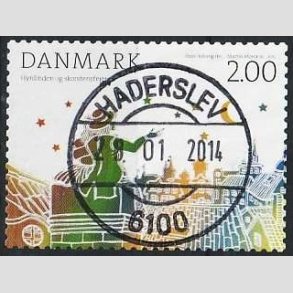 FRIM�RKER DANMARK | 2012 - AFA 1710 - H.C. Andersens eventyr - 2,00 Kr. flerfarvet - Pragt Stemplet Haderslev