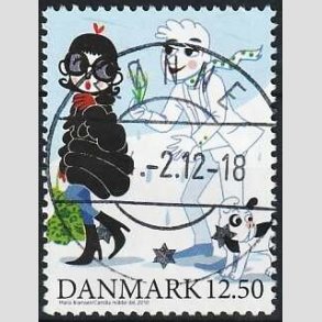 FRIMRKER DANMARK | 2010 - AFA 1639 - Vintereventyr - 12,50 Kr. flerfarvet fra miniark - Pragt Stemplet Rnne