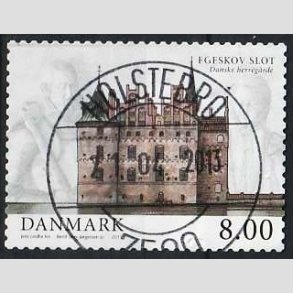 FRIM�RKER DANMARK | 2013 - AFA 1738 - Danske herreg�rde II - 8,00 kr. Egeskov slot - Lux Stemplet Holstebro