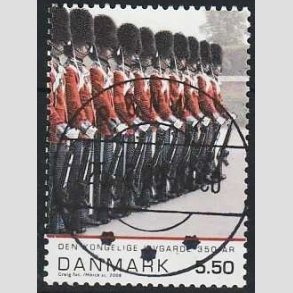 FRIM�RKER DANMARK | 2008 - AFA 1533 - Livgarden 350 �r. - 5,50 Kr. flerfarvet - Lux Stemplet R�nne