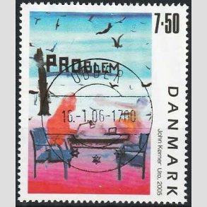 FRIMRKER DANMARK | 2005 - AFA 1441 - Frimrkekunst 8. - 7,50 Kr. John Krner - Pragt Stemplet Odder