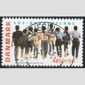 FRIMRKER DANMARK | 2005 - AFA 1416 - SOS-Brnebyerne - 4,50 + 0,50 Kr. flerfarvet - Pragt Stemplet