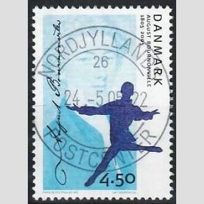 FRIM�RKER DANMARK | 2005 - AFA 1432 - August Bournonville - 4,50 Kr. flerfarvet - Pragt Stemplet