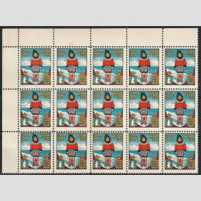 JULEM�RKER DANMARK | 1921 - Gr�nl�nderinde i 15-blok - Postfrisk