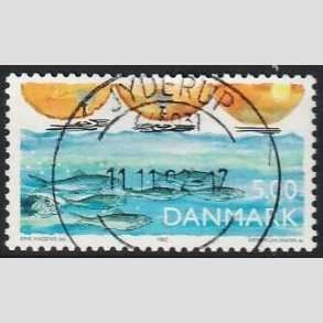 FRIM�RKER DANMARK | 1992 - AFA 1021 - Natur, Milj� og udvikling - 5,00 Kr. flerfarvet - Pragt Stemplet Jyderup