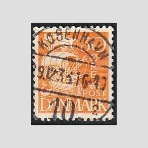 FRIM�RKER DANMARK | 1933 - AFA 206 - Karavel 30 �re orangegul Type I - Lux Stemplet