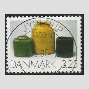 FRIM�RKER DANMARK | 1991 - AFA 995 - Dansk Brugskunst - 3,25 Kr. flerfarvet - Pragt Stemplet Jyderup