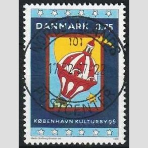 FRIM�RKER DANMARK | 1996 - AFA 1109 - K�benhavn Kulturby 96 - 8,75 Kr. flerfarvet - Pragt Stemplet