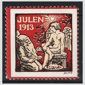 JULEM�RKER DANMARK | 1913 - Juleengel og nisse - Postfrisk