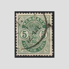 FRIM�RKER DANMARK | 1882 - AFA 32 - 5 �re gr�n 