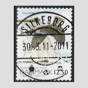 FRIMRKER DANMARK | 2010 - AFA 1602 - Danmarks natur - 12,50 Kr. flerfarvet - Pragt Stemplet Silkeborg