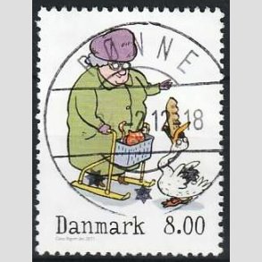 FRIM�RKER DANMARK | 2011 - AFA 1683a - Vintereventyr - 8,00 Kr. flerfarvet - Pragt Stemplet R�nne