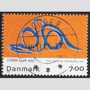 FRIM�RKER DANMARK | 2006 - AFA 1486 - Cobra-malere 9. - 7,00 Kr. Pierre Alechinsky - Lux Stemplet Odder