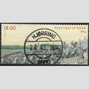 FRIM�RKER DANMARK | 2014 - AFA 1771 - Dybb�l 1864 - 18,00 Kr. flerfarvet - Lux Stemplet Hj�rring