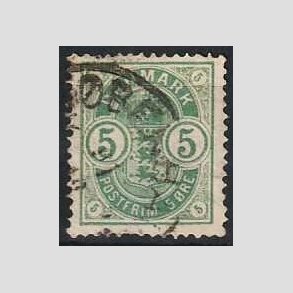 FRIM�RKER DANMARK | 1882 - AFA 32 - 5 �re gr�n 