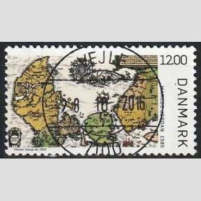 FRIM�RKER DANMARK | 2009 - AFA 1587 - Gamle Danmarkskort - 12,00 Kr. flerfarvet - Lux Stemplet Vejle