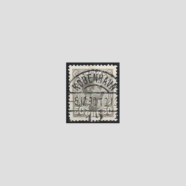 FRIMRKER DANMARK | 1921-22 - AFA 129a - Chr. X 50 re gr - Lux Stemplet