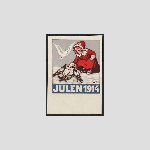 JULEMRKER DANMARK | 1914 - Barn og Duer - Prvetryk UTAKKET - Postfrisk