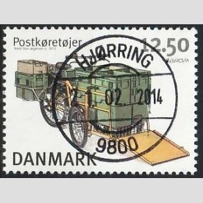 FRIM�RKER DANMARK | 2013 - AFA 1741A - Postk�ret�jer - 12,50 Kr. flerfarvet fra miniark - Pragt Stemplet Hj�rring