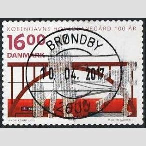 FRIM�RKER DANMARK | 2011 - AFA 1678 - KBH Hovedbaneg�rd 100 �r - 16,00 Kr. flerfarvet - Pragt Stemplet