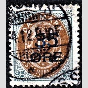 FRIMRKER DANMARK | 1912 - AFA 60 - 35/16 res Provisorier gr/brun - Stemplet