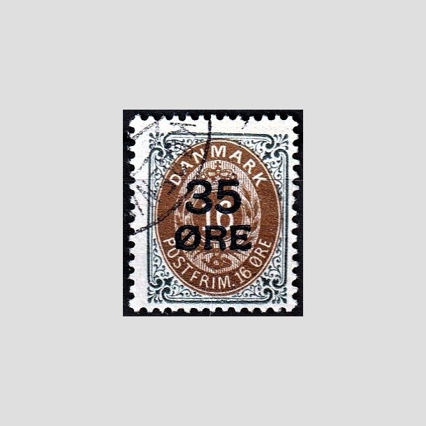 FRIMRKER DANMARK | 1912 - AFA 60 - 35/16 res Provisorier gr/brun - Stemplet