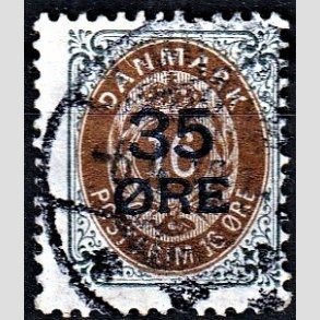 FRIMRKER DANMARK | 1912 - AFA 60 - 35/16 res Provisorier gr/brun - Stemplet