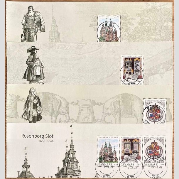 FRIMRKER DANMARK | 2006 - AFA 1466-69 - Roseborg Slot 400 r. - Miniark fra prestigehfte komplet - Pnt Stemplet Gjesing