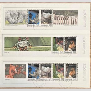 FRIM�RKER DANMARK | 2009 - AFA 1582-84 - Zoologisk Have - Miniark fra prestigeh�fte komplet - Stemplet Ringsted