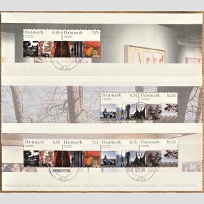 FRIM�RKER DANMARK | 2008 - AFA 1543-45 - Kunstmuseet Louisiana - Miniark fra prestigeh�fte komplet - Stemplet Ringsted