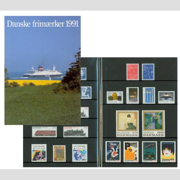 FRIMRKER DANMARK | 1991 - AFA 982 - | rsmappe danske frimrker 1991 - Postfrisk