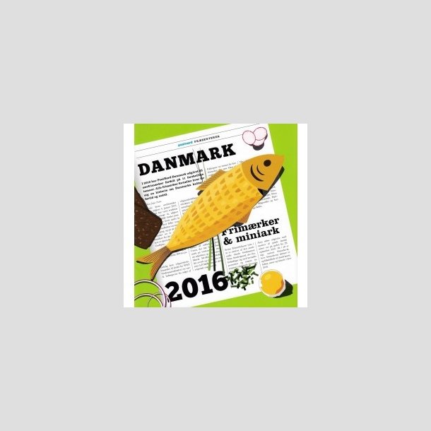 FRIMRKER DANMARK | 2016 - AFA 1839 - | rsmappe danske frimrker og miniark 2016 - Postfrisk
