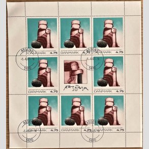 FRIM�RKER DANMARK | 2007 - AFA 1508 (SM�ARK NR. 31) - Frim�rkekunst - 4,75 kr. x 8 samt vignet - Pragt stemplet