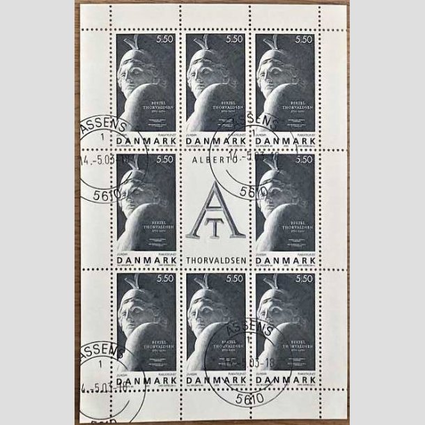 FRIMRKER DANMARK | 2003 - AFA 1351 (SMARK NR. 12) - Plakatkunst - 5,50 kr. stlgr x 8 samt vignet - Pragt stemplet Assens