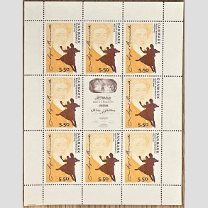 FRIM�RKER DANMARK | 2005 - AFA 1433 (SM�ARK NR. 23) - August Bournonville - 5,50 kr. flerfarvet x 8 samt vignet - Postfrisk