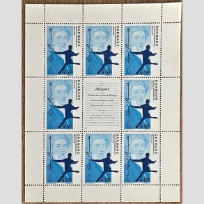 FRIM�RKER DANMARK | 2005 - AFA 1432 (SM�ARK NR. 22) - August Bournonville - 4,50 kr. flerfarvet x 8 samt vignet - Postfrisk