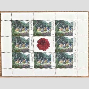 FRIM�RKER DANMARK | 2008 - AFA 1548 (SM�ARK NR. 34) - Kolinihaver - 5,50 kr. flerfarvet x 8 - Postfrisk