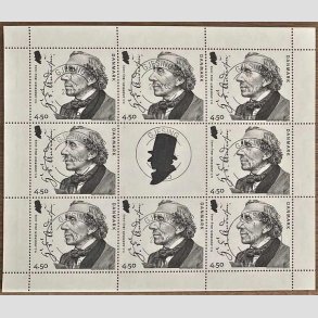 FRIM�RKER DANMARK | 2005 - AFA 1422 (SM�ARK NR. 20) - H. C. Andersen - 4,50 kr. x 8 samt vignet - Pragt stemplet