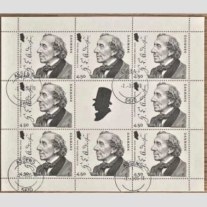 FRIM�RKER DANMARK | 2005 - AFA 1422 (SM�ARK NR. 20) - H. C. Andersen - 4,50 kr. x 8 samt vignet - Pragt stemplet