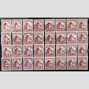 FRIMRKER DANMARK | 1953-56 - AFA 349 - Kongeriget 1000 r (Engros) - 30 re rd x 32 stk. - Pragt Stemplet 