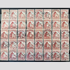 FRIMRKER DANMARK | 1953-56 - AFA 349 - Kongeriget 1000 r (Engros) - 30 re rd x 40 stk. - Pragt Stemplet 